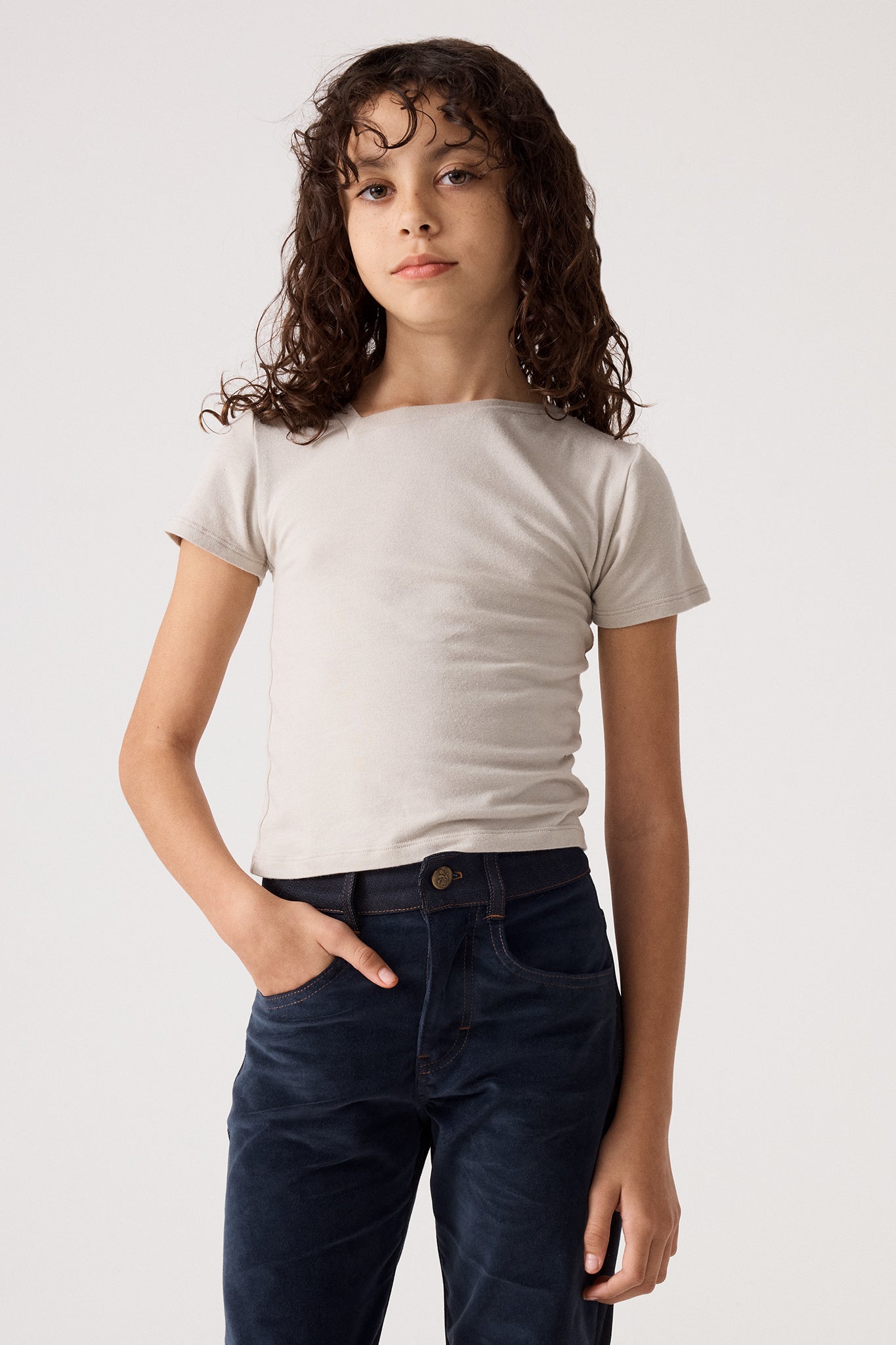 Asymmetrical V-Neck Shirt